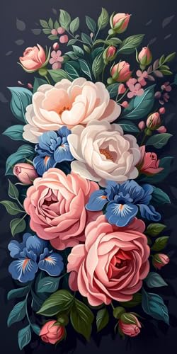Malen Nach Zahlen Erwachsene Blume Malen Nach Zahlen Kits Pflanzen, DIY Set Erwachsene Paint by Numbers mit Pinseln und Acrylfarben, DIY Handgemalt Ölgemälde Kit für Deko Wohnzimmer 100x200cm 7-2215 Malen Nach Zahlen Erwachsene Blume Malen Nach Zahlen Kits Pflanzen, DIY Set Erwachsene Paint by Numbers mit Pinseln und Acrylfarben, DIY Handgemalt Ölgemälde Kit für Deko Wohnzimmer 100x200cm 7-2215 von KUEAJIOU