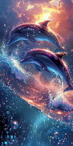 Malen Nach Zahlen Erwachsene Delphin Malen Nach Zahlen Kits Ozean, DIY Set Erwachsene Paint by Numbers mit Pinseln und Acrylfarben, DIY Handgemalt Ölgemälde Kit für Deko Wohnzimmer 100x200cm 0-5767 Malen Nach Zahlen Erwachsene Delphin Malen Nach Zahlen Kits Ozean, DIY Set Erwachsene Paint by Numbers mit Pinseln und Acrylfarben, DIY Handgemalt Ölgemälde Kit für Deko Wohnzimmer 100x200cm 0-5767 von KUEAJIOU