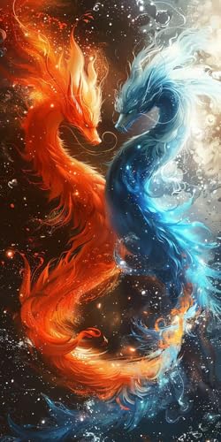 Malen Nach Zahlen Erwachsene Drachen, Malen Nach Zahlen Flamme, Paint by Numbers mit Pinseln und Acrylfarben, DIY Handgemalt Ölgemälde Kit für Deko Wohnzimmer und Wohnzimmer Deko 80x160cm 3-3823 Malen Nach Zahlen Erwachsene Drachen, Malen Nach Zahlen Flamme, Paint by Numbers mit Pinseln und Acrylfarben, DIY Handgemalt Ölgemälde Kit für Deko Wohnzimmer und Wohnzimmer Deko 80x160cm 3-3823 von KUEAJIOU