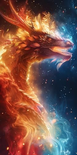 Malen Nach Zahlen Erwachsene Drachen Malen Nach Zahlen Kits Flamme, DIY Set Erwachsene Paint by Numbers mit Pinseln und Acrylfarben, DIY Handgemalt Ölgemälde Kit für Deko Wohnzimmer 80x160cm 3-7784 Malen Nach Zahlen Erwachsene Drachen Malen Nach Zahlen Kits Flamme, DIY Set Erwachsene Paint by Numbers mit Pinseln und Acrylfarben, DIY Handgemalt Ölgemälde Kit für Deko Wohnzimmer 80x160cm 3-7784 von KUEAJIOU