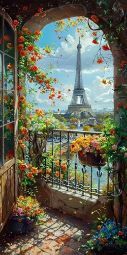 Malen Nach Zahlen Erwachsene Eiffelturm Malen Nach Zahlen Kits Landschaft, DIY Set Erwachsene Paint by Numbers mit Pinseln, DIY Handgemalt Ölgemälde Kit für Deko Wohnzimmer Geschenke 30x60cm G-5799 Malen Nach Zahlen Erwachsene Eiffelturm Malen Nach Zahlen Kits Landschaft, DIY Set Erwachsene Paint by Numbers mit Pinseln, DIY Handgemalt Ölgemälde Kit für Deko Wohnzimmer Geschenke 30x60cm G-5799 von KUEAJIOU