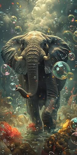 Malen Nach Zahlen Erwachsene Elefant, Malen Nach Zahlen Blasen, Paint by Numbers mit Pinseln und Acrylfarben, DIY Handgemalt Ölgemälde Kit für Deko Wohnzimmer und Wohnzimmer Deko 70x140cm R-3234 Malen Nach Zahlen Erwachsene Elefant, Malen Nach Zahlen Blasen, Paint by Numbers mit Pinseln und Acrylfarben, DIY Handgemalt Ölgemälde Kit für Deko Wohnzimmer und Wohnzimmer Deko 70x140cm R-3234 von KUEAJIOU