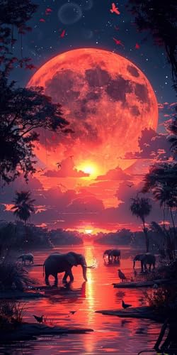 Malen Nach Zahlen Erwachsene Elefant Malen Nach Zahlen Kits Tier, DIY Set Erwachsene Paint by Numbers mit Pinseln und Acrylfarben, DIY Handgemalt Ölgemälde Kit für Deko Wohnzimmer 70x140cm G-9284 Malen Nach Zahlen Erwachsene Elefant Malen Nach Zahlen Kits Tier, DIY Set Erwachsene Paint by Numbers mit Pinseln und Acrylfarben, DIY Handgemalt Ölgemälde Kit für Deko Wohnzimmer 70x140cm G-9284 von KUEAJIOU
