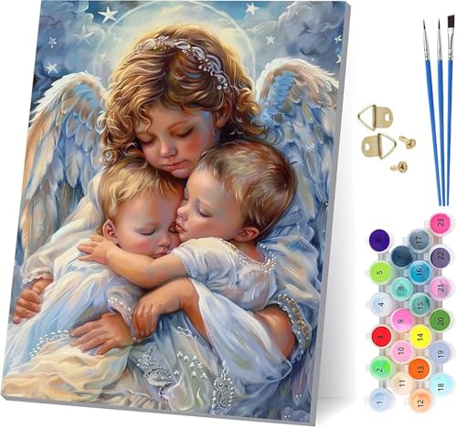 Malen Nach Zahlen Erwachsene Engel Malen Nach Zahlen, DIY Set Erwachsene Niedlich, Paint by Numbers Kits mit 3 Pinseln und Pigment, für Deko Wohnzimmer und Heimdekoration Geschenke 100x130cm 2-9318 Malen Nach Zahlen Erwachsene Engel Malen Nach Zahlen, DIY Set Erwachsene Niedlich, Paint by Numbers Kits mit 3 Pinseln und Pigment, für Deko Wohnzimmer und Heimdekoration Geschenke 100x130cm 2-9318 von KUEAJIOU