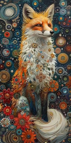 Malen Nach Zahlen Erwachsene Fuchs Malen Nach Zahlen Kits Tier, DIY Set Erwachsene Paint by Numbers mit Pinseln und Acrylfarben, DIY Handgemalt Ölgemälde Kit für Deko Wohnzimmer 100x200cm A-6645 Malen Nach Zahlen Erwachsene Fuchs Malen Nach Zahlen Kits Tier, DIY Set Erwachsene Paint by Numbers mit Pinseln und Acrylfarben, DIY Handgemalt Ölgemälde Kit für Deko Wohnzimmer 100x200cm A-6645 von KUEAJIOU