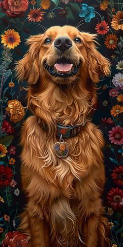 Malen Nach Zahlen Erwachsene Hund, Malen Nach Zahlen Blume, Paint by Numbers mit Pinseln und Acrylfarben, DIY Handgemalt Ölgemälde Kit für Deko Wohnzimmer und Wohnzimmer Deko Geschenke 80x160cm F-4087 Malen Nach Zahlen Erwachsene Hund, Malen Nach Zahlen Blume, Paint by Numbers mit Pinseln und Acrylfarben, DIY Handgemalt Ölgemälde Kit für Deko Wohnzimmer und Wohnzimmer Deko Geschenke 80x160cm F-4087 von KUEAJIOU
