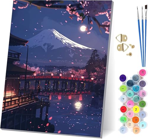 Malen Nach Zahlen Erwachsene Japan Malen Nach Zahlen, DIY Set Erwachsene Vulkan Fuji, Paint by Numbers Kits mit 3 Pinseln und Pigment, für Deko Wohnzimmer und Wanddeko Geschenke 100x130cm 7-6869 Malen Nach Zahlen Erwachsene Japan Malen Nach Zahlen, DIY Set Erwachsene Vulkan Fuji, Paint by Numbers Kits mit 3 Pinseln und Pigment, für Deko Wohnzimmer und Wanddeko Geschenke 100x130cm 7-6869 von KUEAJIOU
