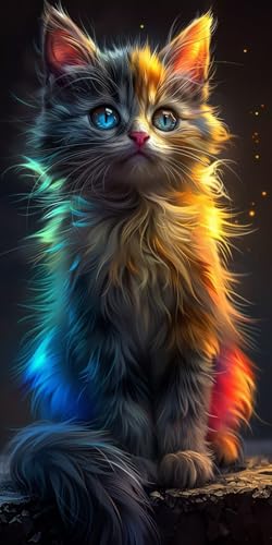 Malen Nach Zahlen Erwachsene Katze, Malen Nach Zahlen Niedlich, Paint by Numbers mit Pinseln und Acrylfarben, DIY Handgemalt Ölgemälde Kit für Deko Wohnzimmer und Wohnzimmer Deko 30x60cm 5-2284 Malen Nach Zahlen Erwachsene Katze, Malen Nach Zahlen Niedlich, Paint by Numbers mit Pinseln und Acrylfarben, DIY Handgemalt Ölgemälde Kit für Deko Wohnzimmer und Wohnzimmer Deko 30x60cm 5-2284 von KUEAJIOU