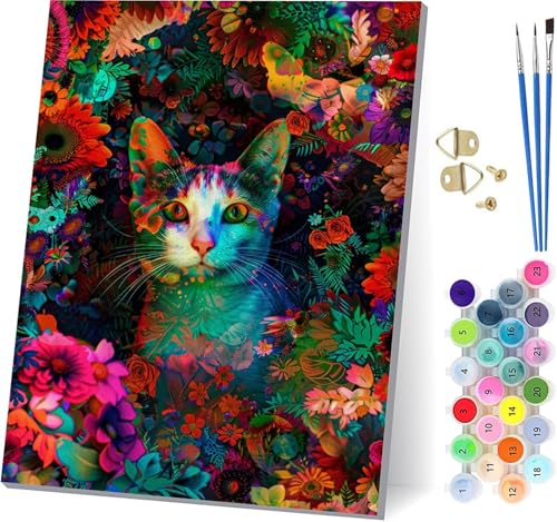 Malen Nach Zahlen Erwachsene Katze Malen Nach Zahlen, DIY Set Erwachsene Blume, Paint by Numbers Kits mit 3 Pinseln und Pigment, für Deko Wohnzimmer und Wanddeko, Geschenke für Frauen 100x130cm K-2771 Malen Nach Zahlen Erwachsene Katze Malen Nach Zahlen, DIY Set Erwachsene Blume, Paint by Numbers Kits mit 3 Pinseln und Pigment, für Deko Wohnzimmer und Wanddeko, Geschenke für Frauen 100x130cm K-2771 von KUEAJIOU