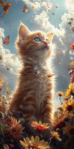 Malen Nach Zahlen Erwachsene Katze Malen Nach Zahlen Kits Schmetterling, DIY Set Erwachsene Paint by Numbers mit Pinseln, DIY Handgemalt Ölgemälde Kit für Deko Wohnzimmer Geschenke 30x60cm 3-7778 Malen Nach Zahlen Erwachsene Katze Malen Nach Zahlen Kits Schmetterling, DIY Set Erwachsene Paint by Numbers mit Pinseln, DIY Handgemalt Ölgemälde Kit für Deko Wohnzimmer Geschenke 30x60cm 3-7778 von KUEAJIOU