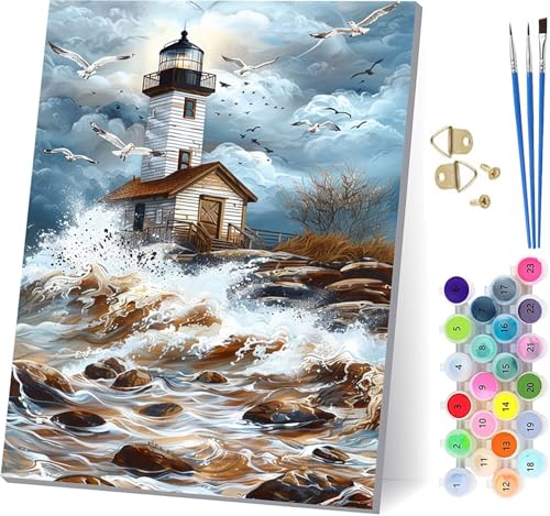 Malen Nach Zahlen Erwachsene MöWe Malen Nach Zahlen, DIY Set Erwachsene Ozean, Paint by Numbers Kits mit 3 Pinseln und Pigment, für Deko Wohnzimmer und Wanddeko, Geschenke für Frauen 100x135cm W-5506 Malen Nach Zahlen Erwachsene MöWe Malen Nach Zahlen, DIY Set Erwachsene Ozean, Paint by Numbers Kits mit 3 Pinseln und Pigment, für Deko Wohnzimmer und Wanddeko, Geschenke für Frauen 100x135cm W-5506 von KUEAJIOU
