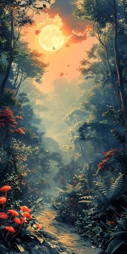 Malen Nach Zahlen Erwachsene Mond, Malen Nach Zahlen Wald, Paint by Numbers mit Pinseln und Acrylfarben, DIY Handgemalt Ölgemälde Kit für Deko Wohnzimmer und Wohnzimmer Deko Geschenke 50x100cm 7-9669 Malen Nach Zahlen Erwachsene Mond, Malen Nach Zahlen Wald, Paint by Numbers mit Pinseln und Acrylfarben, DIY Handgemalt Ölgemälde Kit für Deko Wohnzimmer und Wohnzimmer Deko Geschenke 50x100cm 7-9669 von KUEAJIOU