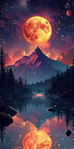 Malen Nach Zahlen Erwachsene Mond Malen Nach Zahlen Kits Berg, DIY Set Erwachsene Paint by Numbers mit Pinseln und Acrylfarben, DIY Handgemalt Ölgemälde Kit für Deko Wohnzimmer 50x100cm M-1909 Malen Nach Zahlen Erwachsene Mond Malen Nach Zahlen Kits Berg, DIY Set Erwachsene Paint by Numbers mit Pinseln und Acrylfarben, DIY Handgemalt Ölgemälde Kit für Deko Wohnzimmer 50x100cm M-1909 von KUEAJIOU