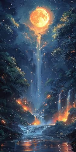 Malen Nach Zahlen Erwachsene Mond Malen Nach Zahlen Kits Landschaft, DIY Set Erwachsene Paint by Numbers mit Pinseln und Acrylfarben, DIY Handgemalt Ölgemälde Kit für Deko Wohnzimmer 100x200cm 5-6888 Malen Nach Zahlen Erwachsene Mond Malen Nach Zahlen Kits Landschaft, DIY Set Erwachsene Paint by Numbers mit Pinseln und Acrylfarben, DIY Handgemalt Ölgemälde Kit für Deko Wohnzimmer 100x200cm 5-6888 von KUEAJIOU