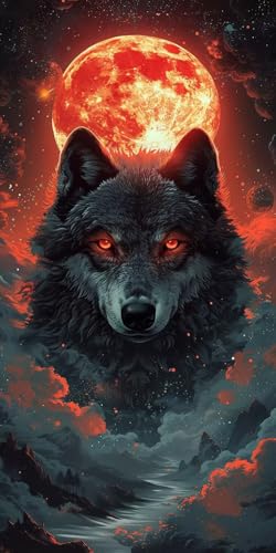 Malen Nach Zahlen Erwachsene Mond Malen Nach Zahlen Kits Wolf, DIY Set Erwachsene Paint by Numbers mit Pinseln und Acrylfarben, DIY Handgemalt Ölgemälde Kit für Deko Wohnzimmer 80x160cm 3-1144 Malen Nach Zahlen Erwachsene Mond Malen Nach Zahlen Kits Wolf, DIY Set Erwachsene Paint by Numbers mit Pinseln und Acrylfarben, DIY Handgemalt Ölgemälde Kit für Deko Wohnzimmer 80x160cm 3-1144 von KUEAJIOU