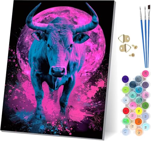 Malen Nach Zahlen Erwachsene Ochse Malen Nach Zahlen, DIY Set Erwachsene Graffiti, Paint by Numbers Kits mit 3 Pinseln und Pigment, für Deko Wohnzimmer und Heimdekoration Geschenke 100x135cm V-6596 Malen Nach Zahlen Erwachsene Ochse Malen Nach Zahlen, DIY Set Erwachsene Graffiti, Paint by Numbers Kits mit 3 Pinseln und Pigment, für Deko Wohnzimmer und Heimdekoration Geschenke 100x135cm V-6596 von KUEAJIOU