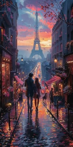 Malen Nach Zahlen Erwachsene Paar Malen Nach Zahlen Kits Eiffelturm, DIY Set Erwachsene Paint by Numbers mit Pinseln und Acrylfarben, DIY Handgemalt Ölgemälde Kit für Deko Wohnzimmer 35x70cm 2-6178 Malen Nach Zahlen Erwachsene Paar Malen Nach Zahlen Kits Eiffelturm, DIY Set Erwachsene Paint by Numbers mit Pinseln und Acrylfarben, DIY Handgemalt Ölgemälde Kit für Deko Wohnzimmer 35x70cm 2-6178 von KUEAJIOU