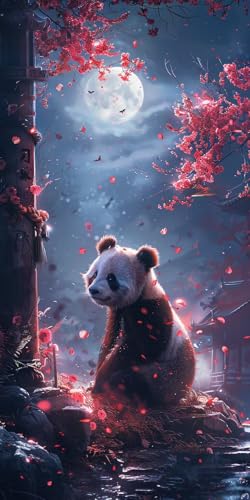 Malen Nach Zahlen Erwachsene Panda, Malen Nach Zahlen Mond, Paint by Numbers mit Pinseln und Acrylfarben, DIY Handgemalt Ölgemälde Kit für Deko Wohnzimmer Geschenke und Wohnzimmer Deko 100x200cm T-824 Malen Nach Zahlen Erwachsene Panda, Malen Nach Zahlen Mond, Paint by Numbers mit Pinseln und Acrylfarben, DIY Handgemalt Ölgemälde Kit für Deko Wohnzimmer Geschenke und Wohnzimmer Deko 100x200cm T-824 von KUEAJIOU