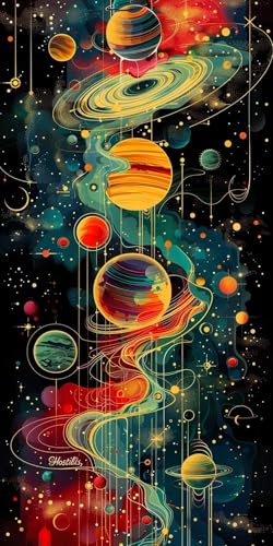 Malen Nach Zahlen Erwachsene Planet, Malen Nach Zahlen Abstrakt, Paint by Numbers mit Pinseln und Acrylfarben, DIY Handgemalt Ölgemälde Kit für Deko Wohnzimmer und Wohnzimmer Deko 70x140cm Z-8996 Malen Nach Zahlen Erwachsene Planet, Malen Nach Zahlen Abstrakt, Paint by Numbers mit Pinseln und Acrylfarben, DIY Handgemalt Ölgemälde Kit für Deko Wohnzimmer und Wohnzimmer Deko 70x140cm Z-8996 von KUEAJIOU