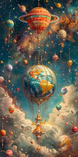Malen Nach Zahlen Erwachsene Planet, Malen Nach Zahlen Wolke, Paint by Numbers mit Pinseln und Acrylfarben, DIY Handgemalt Ölgemälde Kit für Deko Wohnzimmer und Wohnzimmer Deko 80x160cm F-3486 Malen Nach Zahlen Erwachsene Planet, Malen Nach Zahlen Wolke, Paint by Numbers mit Pinseln und Acrylfarben, DIY Handgemalt Ölgemälde Kit für Deko Wohnzimmer und Wohnzimmer Deko 80x160cm F-3486 von KUEAJIOU