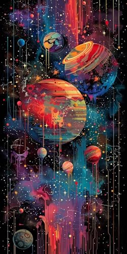 Malen Nach Zahlen Erwachsene Planet Malen Nach Zahlen Kits Graffiti, DIY Set Erwachsene Paint by Numbers mit Pinseln und Acrylfarben, DIY Handgemalt Ölgemälde Kit für Deko Wohnzimmer 70x140cm A-4457 Malen Nach Zahlen Erwachsene Planet Malen Nach Zahlen Kits Graffiti, DIY Set Erwachsene Paint by Numbers mit Pinseln und Acrylfarben, DIY Handgemalt Ölgemälde Kit für Deko Wohnzimmer 70x140cm A-4457 von KUEAJIOU