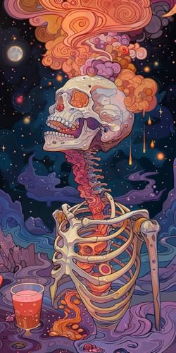 Malen Nach Zahlen Erwachsene Skeleton Malen Nach Zahlen Kits Mond, DIY Set Erwachsene Paint by Numbers mit Pinseln und Acrylfarben, DIY Handgemalt Ölgemälde Kit für Deko Wohnzimmer 80x160cm 2-8819 Malen Nach Zahlen Erwachsene Skeleton Malen Nach Zahlen Kits Mond, DIY Set Erwachsene Paint by Numbers mit Pinseln und Acrylfarben, DIY Handgemalt Ölgemälde Kit für Deko Wohnzimmer 80x160cm 2-8819 von KUEAJIOU
