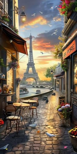 Malen Nach Zahlen Erwachsene Sonnenuntergang Malen Nach Zahlen Kits Eiffelturm, DIY Set Erwachsene Paint by Numbers mit Pinseln, DIY Handgemalt Ölgemälde Kit für Deko Wohnzimmer 35x70cm 4-7512 Malen Nach Zahlen Erwachsene Sonnenuntergang Malen Nach Zahlen Kits Eiffelturm, DIY Set Erwachsene Paint by Numbers mit Pinseln, DIY Handgemalt Ölgemälde Kit für Deko Wohnzimmer 35x70cm 4-7512 von KUEAJIOU