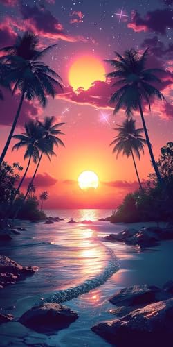 Malen Nach Zahlen Erwachsene Sonnenuntergang Malen Nach Zahlen Kits Strand, DIY Set Erwachsene Paint by Numbers mit Pinseln, DIY Handgemalt Ölgemälde Kit für Deko Wohnzimmer Geschenke 80x160cm A-7235 Malen Nach Zahlen Erwachsene Sonnenuntergang Malen Nach Zahlen Kits Strand, DIY Set Erwachsene Paint by Numbers mit Pinseln, DIY Handgemalt Ölgemälde Kit für Deko Wohnzimmer Geschenke 80x160cm A-7235 von KUEAJIOU
