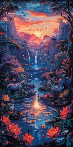 Malen Nach Zahlen Erwachsene Sonnenuntergang Malen Nach Zahlen Kits Tier, DIY Set Erwachsene Paint by Numbers mit Pinseln, DIY Handgemalt Ölgemälde Kit für Deko Wohnzimmer Geschenke 40x70cm 5-3556 Malen Nach Zahlen Erwachsene Sonnenuntergang Malen Nach Zahlen Kits Tier, DIY Set Erwachsene Paint by Numbers mit Pinseln, DIY Handgemalt Ölgemälde Kit für Deko Wohnzimmer Geschenke 40x70cm 5-3556 von KUEAJIOU