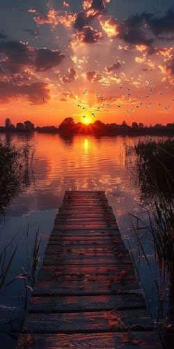Malen Nach Zahlen Erwachsene Sonnenuntergang Malen Nach Zahlen Kits Vogel, DIY Set Erwachsene Paint by Numbers mit Pinseln, DIY Handgemalt Ölgemälde Kit für Deko Wohnzimmer Geschenke 70x140cm K-3657 Malen Nach Zahlen Erwachsene Sonnenuntergang Malen Nach Zahlen Kits Vogel, DIY Set Erwachsene Paint by Numbers mit Pinseln, DIY Handgemalt Ölgemälde Kit für Deko Wohnzimmer Geschenke 70x140cm K-3657 von KUEAJIOU