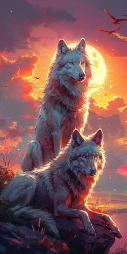 Malen Nach Zahlen Erwachsene Sonnenuntergang Malen Nach Zahlen Kits Wolf, DIY Set Erwachsene Paint by Numbers mit Pinseln, DIY Handgemalt Ölgemälde Kit für Deko Wohnzimmer Geschenke 70x140cm F-6503 Malen Nach Zahlen Erwachsene Sonnenuntergang Malen Nach Zahlen Kits Wolf, DIY Set Erwachsene Paint by Numbers mit Pinseln, DIY Handgemalt Ölgemälde Kit für Deko Wohnzimmer Geschenke 70x140cm F-6503 von KUEAJIOU