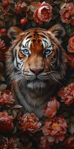 Malen Nach Zahlen Erwachsene Tiger Malen Nach Zahlen Kits Blume, DIY Set Erwachsene Paint by Numbers mit Pinseln und Acrylfarben, DIY Handgemalt Ölgemälde Kit für Deko Wohnzimmer 30x60cm 7-8250 Malen Nach Zahlen Erwachsene Tiger Malen Nach Zahlen Kits Blume, DIY Set Erwachsene Paint by Numbers mit Pinseln und Acrylfarben, DIY Handgemalt Ölgemälde Kit für Deko Wohnzimmer 30x60cm 7-8250 von KUEAJIOU