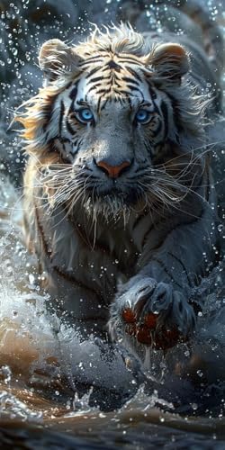 Malen Nach Zahlen Erwachsene Tiger Malen Nach Zahlen Kits Tier, DIY Set Erwachsene Paint by Numbers mit Pinseln und Acrylfarben, DIY Handgemalt Ölgemälde Kit für Deko Wohnzimmer 40x70cm 3-2750 Malen Nach Zahlen Erwachsene Tiger Malen Nach Zahlen Kits Tier, DIY Set Erwachsene Paint by Numbers mit Pinseln und Acrylfarben, DIY Handgemalt Ölgemälde Kit für Deko Wohnzimmer 40x70cm 3-2750 von KUEAJIOU