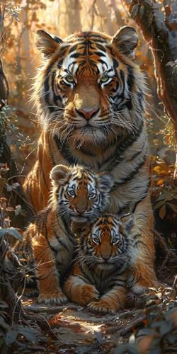 Malen Nach Zahlen Erwachsene Tiger Malen Nach Zahlen Kits Tier, DIY Set Erwachsene Paint by Numbers mit Pinseln und Acrylfarben, DIY Handgemalt Ölgemälde Kit für Deko Wohnzimmer 50x100cm 0-9806 Malen Nach Zahlen Erwachsene Tiger Malen Nach Zahlen Kits Tier, DIY Set Erwachsene Paint by Numbers mit Pinseln und Acrylfarben, DIY Handgemalt Ölgemälde Kit für Deko Wohnzimmer 50x100cm 0-9806 von KUEAJIOU
