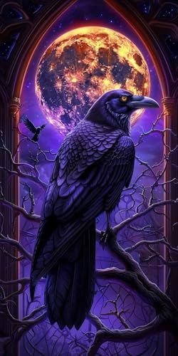 Malen Nach Zahlen Erwachsene Vogel Malen Nach Zahlen Kits Mond, DIY Set Erwachsene Paint by Numbers mit Pinseln und Acrylfarben, DIY Handgemalt Ölgemälde Kit für Deko Wohnzimmer 80x160cm W-4570 Malen Nach Zahlen Erwachsene Vogel Malen Nach Zahlen Kits Mond, DIY Set Erwachsene Paint by Numbers mit Pinseln und Acrylfarben, DIY Handgemalt Ölgemälde Kit für Deko Wohnzimmer 80x160cm W-4570 von KUEAJIOU
