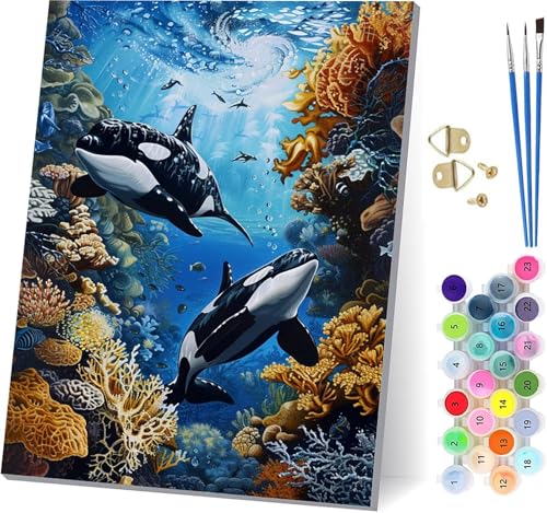 Malen Nach Zahlen Erwachsene Wal Malen Nach Zahlen, DIY Set Erwachsene Unterwasserwelt, Paint by Numbers Kits mit 3 Pinseln und Pigment, für Deko Wohnzimmer und Wanddeko Geschenke 100x130cm G-5536 Malen Nach Zahlen Erwachsene Wal Malen Nach Zahlen, DIY Set Erwachsene Unterwasserwelt, Paint by Numbers Kits mit 3 Pinseln und Pigment, für Deko Wohnzimmer und Wanddeko Geschenke 100x130cm G-5536 von KUEAJIOU