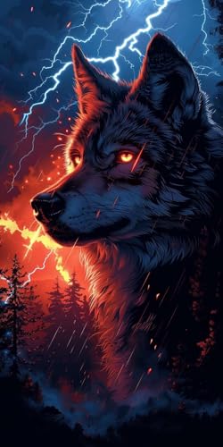 Malen Nach Zahlen Erwachsene Wolf, Malen Nach Zahlen Baum, Paint by Numbers mit Pinseln und Acrylfarben, DIY Handgemalt Ölgemälde Kit für Deko Wohnzimmer und Wohnzimmer Deko Geschenke 40x70cm O-3423 Malen Nach Zahlen Erwachsene Wolf, Malen Nach Zahlen Baum, Paint by Numbers mit Pinseln und Acrylfarben, DIY Handgemalt Ölgemälde Kit für Deko Wohnzimmer und Wohnzimmer Deko Geschenke 40x70cm O-3423 von KUEAJIOU