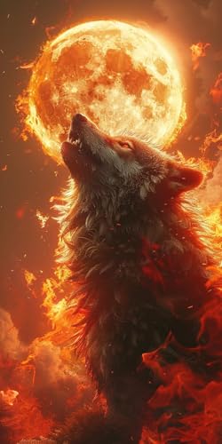 Malen Nach Zahlen Erwachsene Wolf, Malen Nach Zahlen Flamme, Paint by Numbers mit Pinseln und Acrylfarben, DIY Handgemalt Ölgemälde Kit für Deko Wohnzimmer und Wohnzimmer Deko Geschenke 45x90cm 3-9293 Malen Nach Zahlen Erwachsene Wolf, Malen Nach Zahlen Flamme, Paint by Numbers mit Pinseln und Acrylfarben, DIY Handgemalt Ölgemälde Kit für Deko Wohnzimmer und Wohnzimmer Deko Geschenke 45x90cm 3-9293 von KUEAJIOU