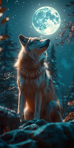 Malen Nach Zahlen Erwachsene Wolf, Malen Nach Zahlen Mond, Paint by Numbers mit Pinseln und Acrylfarben, DIY Handgemalt Ölgemälde Kit für Deko Wohnzimmer und Wohnzimmer Deko Geschenke 30x60cm 4-9381 Malen Nach Zahlen Erwachsene Wolf, Malen Nach Zahlen Mond, Paint by Numbers mit Pinseln und Acrylfarben, DIY Handgemalt Ölgemälde Kit für Deko Wohnzimmer und Wohnzimmer Deko Geschenke 30x60cm 4-9381 von KUEAJIOU