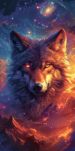 Malen Nach Zahlen Erwachsene Wolf, Malen Nach Zahlen Sonnenuntergang, Paint by Numbers mit Pinseln und Acrylfarben, DIY Handgemalt Ölgemälde Kit für Deko Wohnzimmer und Wohnzimmer Deko 70x140cm 6-9073 Malen Nach Zahlen Erwachsene Wolf, Malen Nach Zahlen Sonnenuntergang, Paint by Numbers mit Pinseln und Acrylfarben, DIY Handgemalt Ölgemälde Kit für Deko Wohnzimmer und Wohnzimmer Deko 70x140cm 6-9073 von KUEAJIOU
