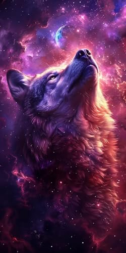 Malen Nach Zahlen Erwachsene Wolf, Malen Nach Zahlen Sternenhimmel, Paint by Numbers mit Pinseln und Acrylfarben, DIY Handgemalt Ölgemälde Kit für Deko Wohnzimmer und Wohnzimmer Deko 100x200cm 5-8207 Malen Nach Zahlen Erwachsene Wolf, Malen Nach Zahlen Sternenhimmel, Paint by Numbers mit Pinseln und Acrylfarben, DIY Handgemalt Ölgemälde Kit für Deko Wohnzimmer und Wohnzimmer Deko 100x200cm 5-8207 von KUEAJIOU