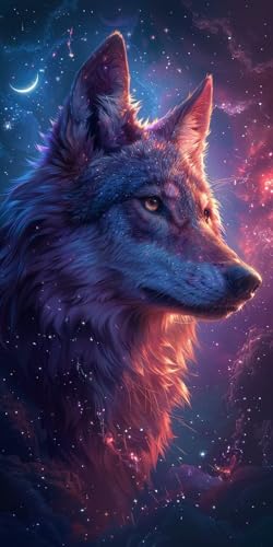 Malen Nach Zahlen Erwachsene Wolf, Malen Nach Zahlen Sternenhimmel, Paint by Numbers mit Pinseln und Acrylfarben, DIY Handgemalt Ölgemälde Kit für Deko Wohnzimmer und Wohnzimmer Deko 80x160cm J-9933 Malen Nach Zahlen Erwachsene Wolf, Malen Nach Zahlen Sternenhimmel, Paint by Numbers mit Pinseln und Acrylfarben, DIY Handgemalt Ölgemälde Kit für Deko Wohnzimmer und Wohnzimmer Deko 80x160cm J-9933 von KUEAJIOU