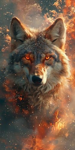 Malen Nach Zahlen Erwachsene Wolf, Malen Nach Zahlen Tier, Paint by Numbers mit Pinseln und Acrylfarben, DIY Handgemalt Ölgemälde Kit für Deko Wohnzimmer und Wohnzimmer Deko Geschenke 100x200cm X-4801 Malen Nach Zahlen Erwachsene Wolf, Malen Nach Zahlen Tier, Paint by Numbers mit Pinseln und Acrylfarben, DIY Handgemalt Ölgemälde Kit für Deko Wohnzimmer und Wohnzimmer Deko Geschenke 100x200cm X-4801 von KUEAJIOU