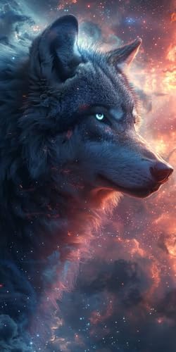 Malen Nach Zahlen Erwachsene Wolf Malen Nach Zahlen Kits Sternenhimmel, DIY Set Erwachsene Paint by Numbers mit Pinseln, DIY Handgemalt Ölgemälde Kit für Deko Wohnzimmer Geschenke 50x100cm 6-2961 Malen Nach Zahlen Erwachsene Wolf Malen Nach Zahlen Kits Sternenhimmel, DIY Set Erwachsene Paint by Numbers mit Pinseln, DIY Handgemalt Ölgemälde Kit für Deko Wohnzimmer Geschenke 50x100cm 6-2961 von KUEAJIOU