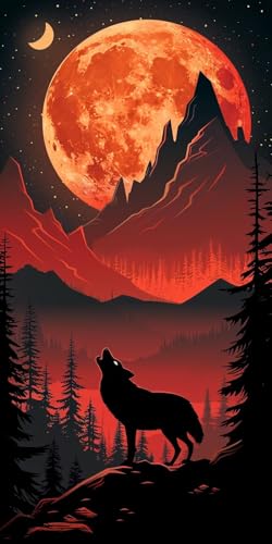 Malen Nach Zahlen Erwachsene Wolf Malen Nach Zahlen Kits Tier, DIY Set Erwachsene Paint by Numbers mit Pinseln und Acrylfarben, DIY Handgemalt Ölgemälde Kit für Deko Wohnzimmer 80x160cm 5-8779 Malen Nach Zahlen Erwachsene Wolf Malen Nach Zahlen Kits Tier, DIY Set Erwachsene Paint by Numbers mit Pinseln und Acrylfarben, DIY Handgemalt Ölgemälde Kit für Deko Wohnzimmer 80x160cm 5-8779 von KUEAJIOU