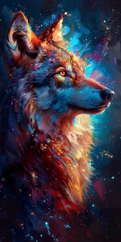Malen Nach Zahlen Erwachsene Wolf Malen Nach Zahlen Kits Tier, DIY Set Erwachsene Paint by Numbers mit Pinseln und Acrylfarben, DIY Handgemalt Ölgemälde Kit für Deko Wohnzimmer Geschenke 30x60cm K-206 Malen Nach Zahlen Erwachsene Wolf Malen Nach Zahlen Kits Tier, DIY Set Erwachsene Paint by Numbers mit Pinseln und Acrylfarben, DIY Handgemalt Ölgemälde Kit für Deko Wohnzimmer Geschenke 30x60cm K-206 von KUEAJIOU
