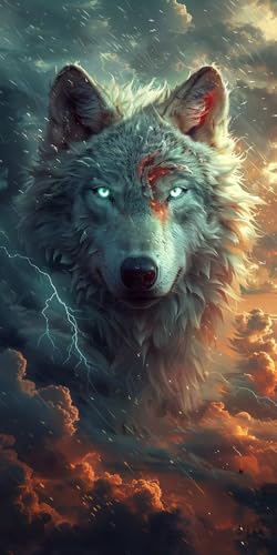 Malen Nach Zahlen Erwachsene Wolf Malen Nach Zahlen Kits Wolke, DIY Set Erwachsene Paint by Numbers mit Pinseln und Acrylfarben, DIY Handgemalt Ölgemälde Kit für Deko Wohnzimmer 30x60cm 8-9361 Malen Nach Zahlen Erwachsene Wolf Malen Nach Zahlen Kits Wolke, DIY Set Erwachsene Paint by Numbers mit Pinseln und Acrylfarben, DIY Handgemalt Ölgemälde Kit für Deko Wohnzimmer 30x60cm 8-9361 von KUEAJIOU