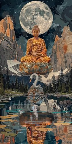 Malen Nach Zahlen Erwachsene Zen Malen Nach Zahlen Kits Mond, DIY Set Erwachsene Paint by Numbers mit Pinseln und Acrylfarben, DIY Handgemalt Ölgemälde Kit für Deko Wohnzimmer Geschenke 80x160cm 5-622 Malen Nach Zahlen Erwachsene Zen Malen Nach Zahlen Kits Mond, DIY Set Erwachsene Paint by Numbers mit Pinseln und Acrylfarben, DIY Handgemalt Ölgemälde Kit für Deko Wohnzimmer Geschenke 80x160cm 5-622 von KUEAJIOU