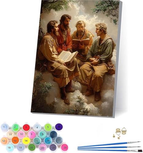 Mann Malen Nach Zahlen Erwachsene Mit Rahmen, Malen Nach Zahlen Baum, DIY Set Erwachsene Mit 3 Pinseln und Acrylfarbe, Paint by Numbers für Deko Wohnzimmer, Geschenke für Frauen 30x40cm V-2318 von KUEAJIOU
