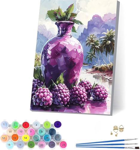 Obst Malen Nach Zahlen Erwachsene Mit Rahmen, Malen Nach Zahlen Baum, DIY Set Erwachsene Mit 3 Pinseln und Acrylfarbe Knitterfreie Leinwand, Paint by Numbers für Deko Wohnzimmer 70x95cm 3-6839 Obst Malen Nach Zahlen Erwachsene Mit Rahmen, Malen Nach Zahlen Baum, DIY Set Erwachsene Mit 3 Pinseln und Acrylfarbe Knitterfreie Leinwand, Paint by Numbers für Deko Wohnzimmer 70x95cm 3-6839 von KUEAJIOU